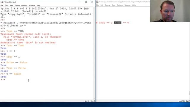 Python Basics 0 == False and 1 == True смотреть онлайн