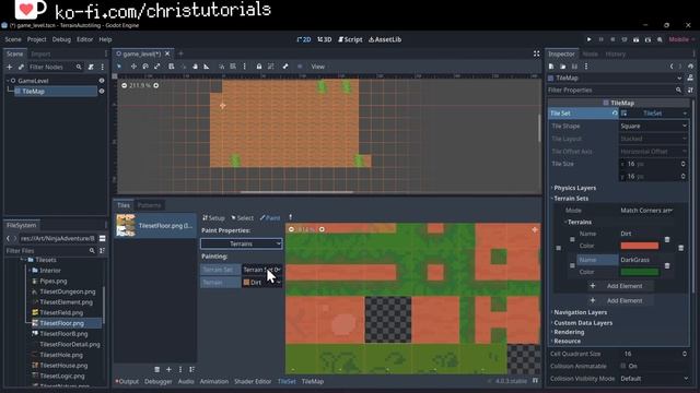 Terrain Autotiling and Alternative Tiles ~ Godot 4 Tutorial for Beginners смотреть онлайн