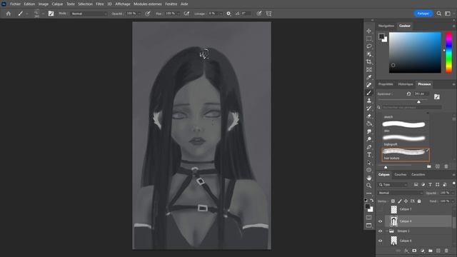 photoshop painting process - Portrait demo Aerin смотреть онлайн