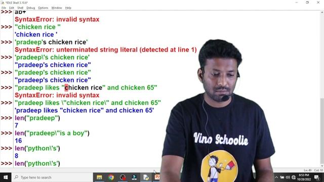 #Python | Size of strings | Literals | Tokens | Tamil смотреть онлайн