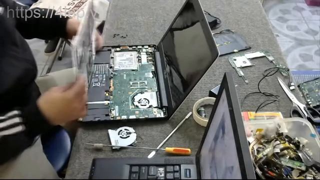 Hướng dẫn thay thế sửa chữa tháo lắp quạt chip laptop Asus X502CA 4lap.vn смотреть онлайн