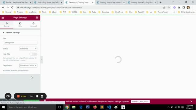 How to activate & create Elementor coming soon page? смотреть онлайн