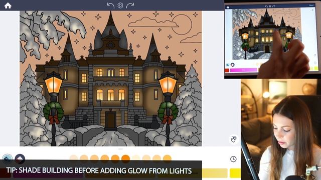 Coloring Tutorial: How to Create Snowy Lights with Color Therapy App смотреть онлайн