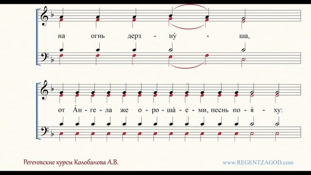 Глас 4, песнь 8, ирмос: 