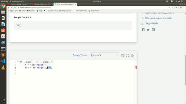 #7 : Print Function | Hackerrank Python Solutions смотреть онлайн