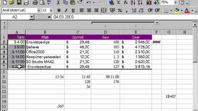 Microsoft Excel 2003 Azərbaycanca - Dərs 3.1 Formatların təyini смотреть онлайн