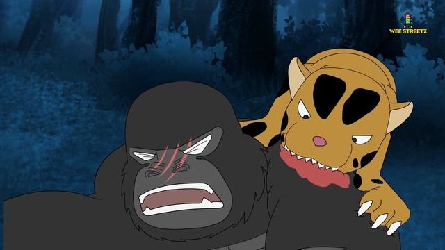 Gorilla Vs Leopard / The Gorilla Family/ Animation