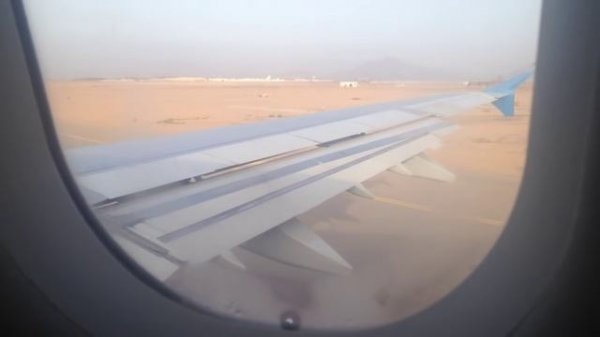 Взлет из Шарм-эль-Шейха А321 MetroJet