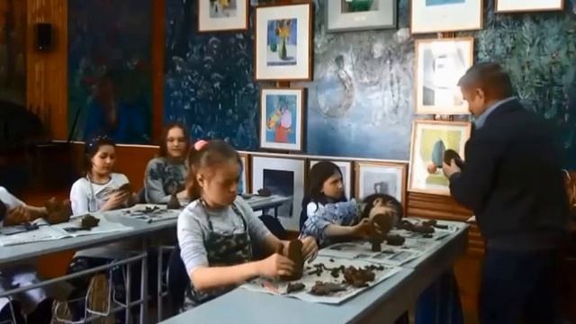 Урок по скульптуре 2класс 1,5часа