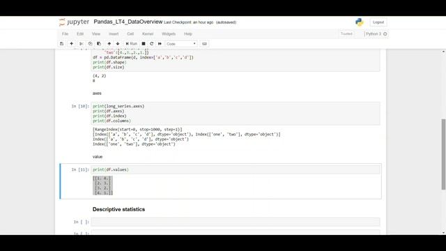Pandas LT4: Data Overview смотреть онлайн