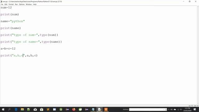 Variables | type function | Python in Hindi смотреть онлайн
