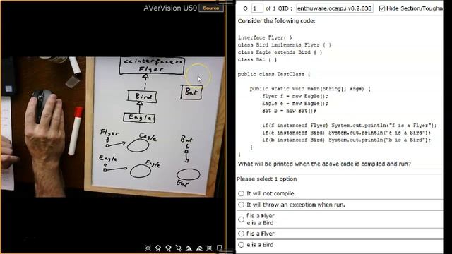 Java instanceof tutorial. (enthuware.ocajp.i.v8.2.838) смотреть онлайн