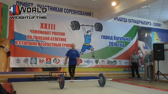 МЕДВЕДЕВ/MEDVEDEV (77,М-80) 55-60x-60х/70-75R-80х. Russian Championships Masters 2018. смотреть онлайн