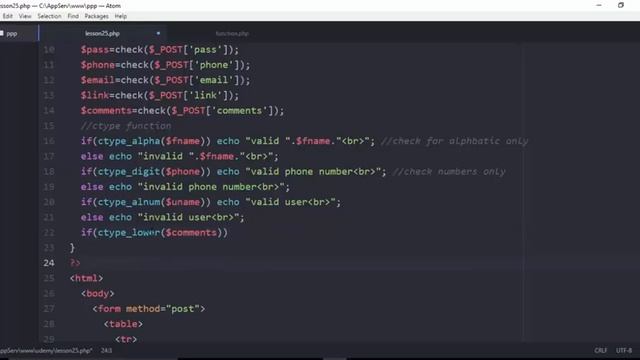 25- Form Handling – ctype functions смотреть онлайн