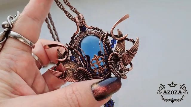 Кулон из меди с синим камнем))) смотреть онлайн