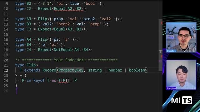 Flip (take 2) with Jongsun Suh - TypeScript Type Challenges #4179[MEDIUM] смотреть онлайн