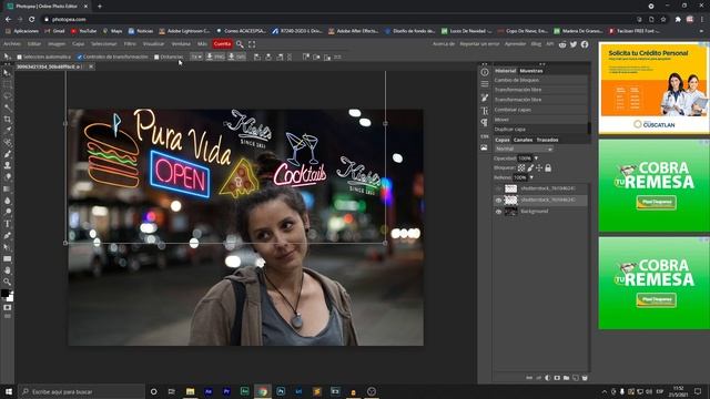 Photoshop Online Gratis | Efecto CYBERPUNK Adobe PS Cc Cs6 Fotografía Nocturna