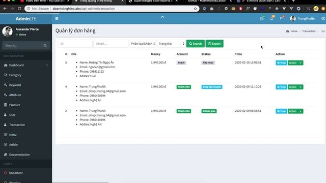 [Seri] - Website đồng hồ - Tạo btn export excel transaction смотреть онлайн