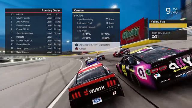 NASCAR HEAT 4-MONSTER ENERGY CUP SEASON/RD27/FORD MUSTANG #2/LAS VEGAS/GAMEPLAY PS4 смотреть онлайн