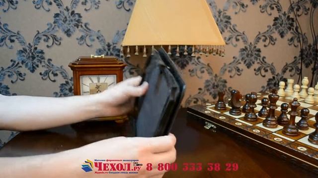 Чехол с мульти-подставкой для Samsung Galaxy Note 10.1 2014 SM-P6000/P6050/LTE P607 из кожи черный смотреть онлайн