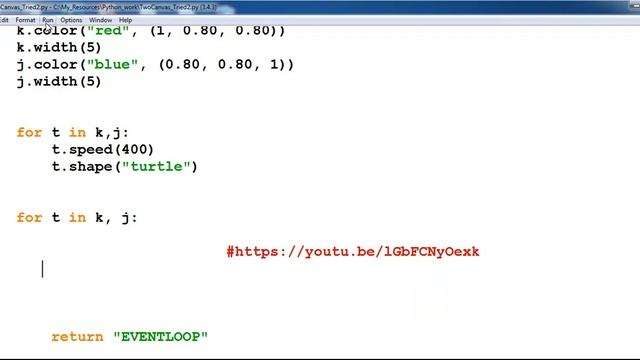 How to create pattern in Python turtle graphics using two canvas смотреть онлайн