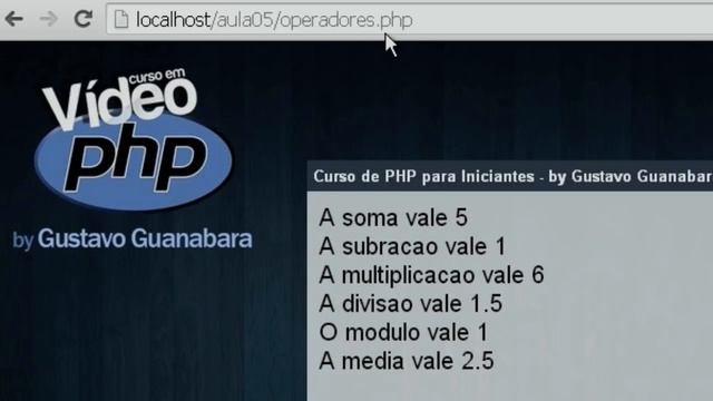 Operadores Aritméticos - Curso PHP Iniciante #05 - Gustavo Guanabara смотреть онлайн