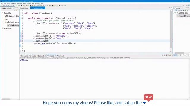 Java 2D Array Tutorial - Examples and Full Explanation | Java Tutorials for Beginners #10 смотреть онлайн
