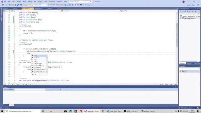 flappy bird tutorial 6# Zvuky// cz sk //UNITY 3D смотреть онлайн