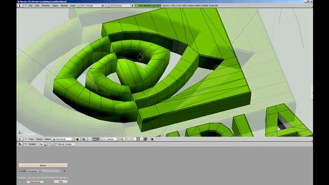 Speed Modelling the nVidia Logo in Blender 3D смотреть онлайн