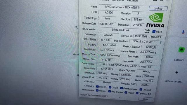 Placa de vídeo RTX 4060TI GIGABYTE AERO - Unboxing e análise - Melhor placa de vídeo de 2023? смотреть онлайн