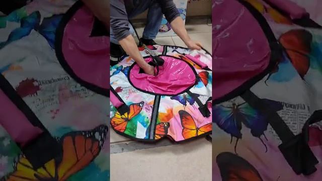 Как правильно надуть тюбинг? смотреть онлайн