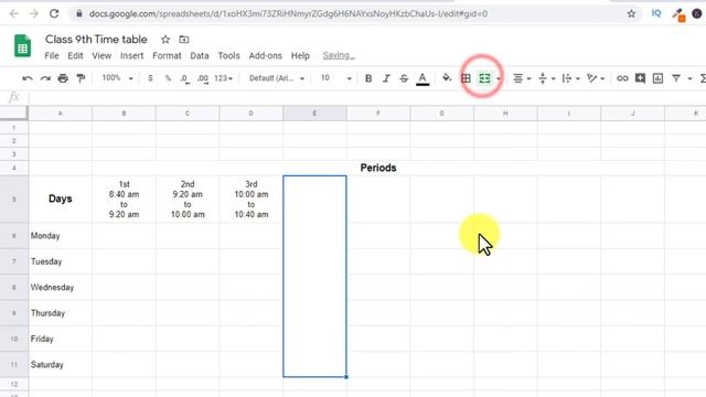 How to make Time Table in Google Sheets смотреть онлайн