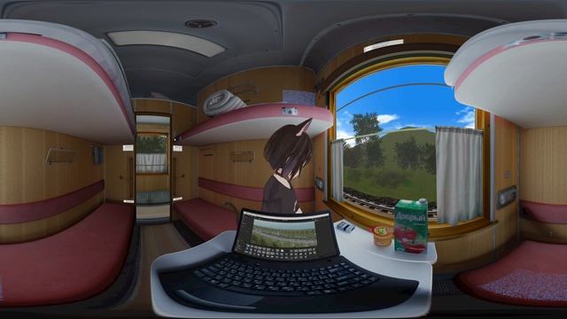 Поездка на поезде - VR 360 смотреть онлайн