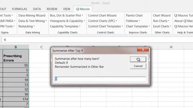 How to draw a Pareto chart in Excel using QI Macros add-in. смотреть онлайн