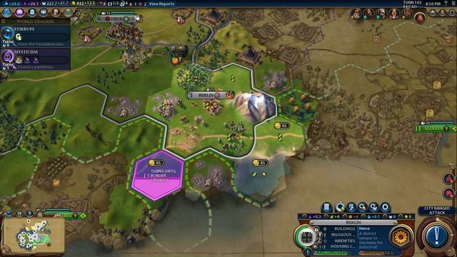 Civilization VI: German Empire, Deity, Culture Victory #3 смотреть онлайн