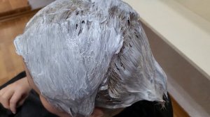 💎Пепельный блонд. Обесцвечивание+ тонирование 9/1+9/76. Эстель.