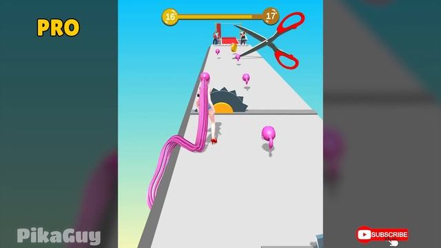 NOOB vs PRO vs HACKER in Hair Rush! смотреть онлайн