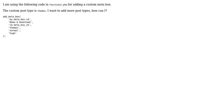 Wordpress: How to add a Custom Meta Box for more than one Post Type? смотреть онлайн