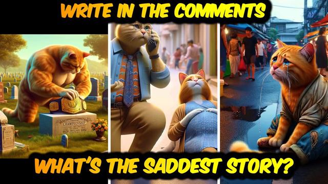 Sad Story - Cat AI #cat #cute #cutecat 🐾  AI Cat