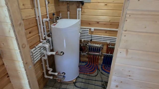 Отопление в деревянном доме на электрическом котле Водоснабжение. смотреть онлайн