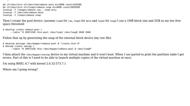 Unix & Linux: Using Device mapper thin provisioning on loop devices смотреть онлайн