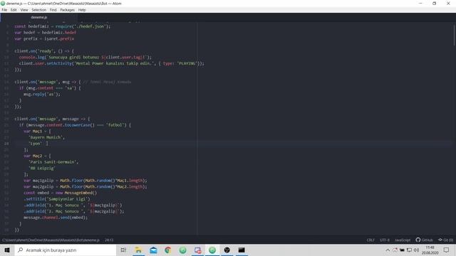 Discord Bot Dersleri #10 | Random Mesaj Gönderme смотреть онлайн