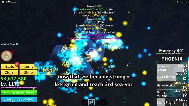 Beating Blox Fruits as Marco the Phoenix! Lvl 0 to Max Lvl Full Human v4 Awakening Noob to Pro! смотреть онлайн