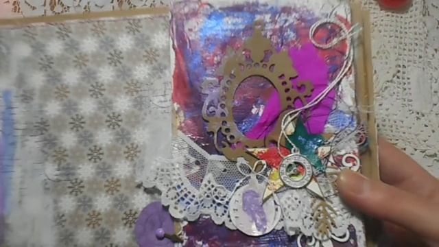 Старый альбом зима 2018 скрапбукинг/Old Album Winter 2018