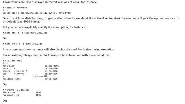 Unix & Linux: Optimizing logical sector size for physical sector size 4096 HDD (3 Solutions!!) смотреть онлайн