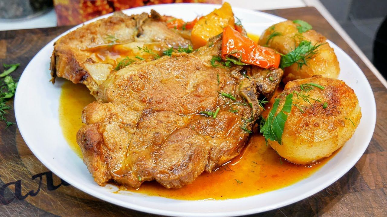 Это мясо МОЖНО ЕСТЬ ГУБАМИ. Как ПРАВИЛЬНО приготовить МЯСО С КАРТОШКОЙ. Цыганка готовит. смотреть онлайн