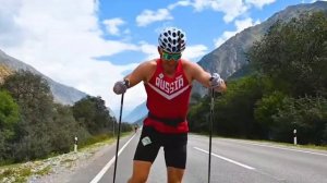 Техника передвижения на лыжероллерах. Александр Большунов.