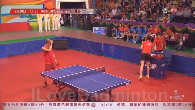 Lin Dan 林丹 plays table tennis | HongKong show смотреть онлайн