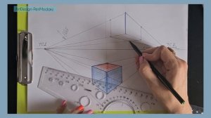 Видеоурок Упражнения прямоугольник в угловой перспективе в 2 точки схода. Предметы  в пространстве.