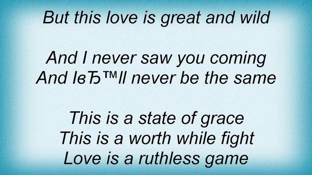 Taylor Swift - State Of Grace Lyrics смотреть онлайн